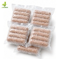 Sacs sous vide personnalisés en plastique imprimé, scellés sur trois côtés, de qualité alimentaire, pour viandes / poissons / saucisses congelées, pour l'emballage des aliments congelés