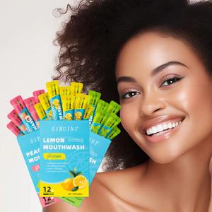 Sachet de bain de bouche OEM, haleine fraîche, sans alcool, hydratant, soin buccal, doux, non irritant, bâtonnet de bain de bouche en bande - Product Image 1