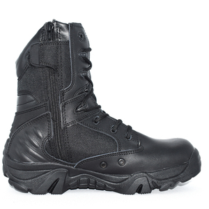 รองเท้าบูทหนังแท้แบบสปอร์ตน้ำหนักเบาสำหรับผู้ชาย รุ่น Custom Delta รองเท้าบูทแบบยุทธวิธีกันน้ำ พื้นรองเท้าด้านในทำจากยางระบายอากาศ รองรับการสกรีนโลโก้ OEM - Product Image 2