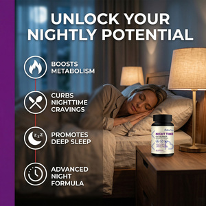 Integratore Dimagrante Notturno Extra Forte a Marchio Privato con Radice di Ashwagandha, Capsule Naturali a Base di Erbe per la Perdita di Peso - Product Image 3