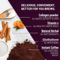 Poudre de peptides de collagène Halal multi-hydrolysés de origine profonde pour le blanchiment de la peau, suppléments de beauté en vrac pour femmes, saveur café