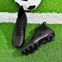 Chaussures de football Sunqin pour terrain synthétique intérieur unisexe, chaussures d'entraînement pour jeunes AG TF, tige en PU, semelle extérieure en PVC