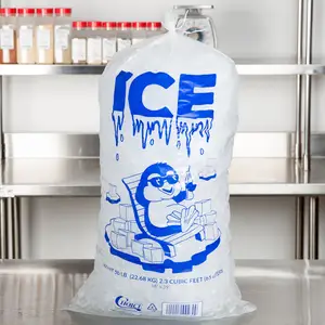 选择50磅透明塑料冰袋冰印花-250/箱