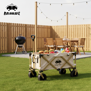 Carrito de Camping Plegable Multifuncional Mediano con Capacidad de 160L y <span class=keywords><strong>Ruedas</strong></span> Todoterreno para Picnic y Jardín - Product Image 3