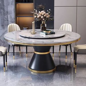 Juego de Comedor Personalizable con Mesa y Sillas para Cocina y Comedor con Losa Sinterizada y Rotación Automática - Product Image 2