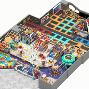 Thương mại trong nhà Jungle Slide bóng hồ bơi CE chứng nhận tùy chỉnh kích thước tối đa công suất 500 + chất lượng Trampoline công viên - Product Image 1