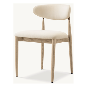 Sedia da Pranzo RH ARNO in Tessuto, Struttura in Legno Chiaro con Dettagli Dorati, Stile Scandinavo Moderno, Seduta Imbottita Confortevole - Product Image 5