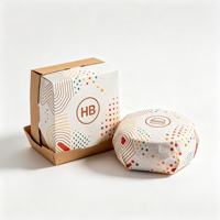 Boîte personnalisée avec logo imprimé, différentes couleurs, emballage alimentaire jetable, boîte écologique compostable en papier kraft pour hamburger