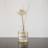 Flacon diffuseur de parfum cylindrique en verre de luxe 50ml 100ml 140ml 250ml 500ml, conteneur décoratif vide pour parfum, logo personnalisé
