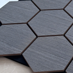 Hexagonal Grid Polyester Fiber Sound Absorbing Panel 565x489x18mm For Cinema Bedroom Decoration - Product Image 2