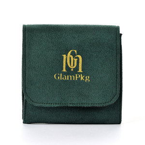 GLAMPKG กระเป๋าใส่สร้อยคอแบบซองจดหมาย ดีไซน์ใหม่ ทำจากหนังกลับ พร้อมกระดุมปิด หรูหรา สำหรับเก็บเครื่องประดับ - Product Image 4