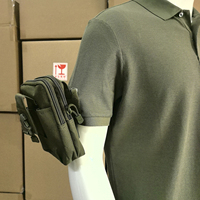 Polo tactique en piqué de coton pour homme 2026 à manches courtes, idéal pour la randonnée, la chasse, le camping et les activités de plein air