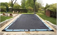 Hochwertige Ganzjährige Poolabdeckung, Doppelt Genähte Anti-UV PE-Planen, Einfache Installation, Solider Winterschutz