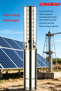 Pompe solaire photovoltaïque 72V à courant continu ZSC 3'' étanche IP68 avec impeller en acier inoxydable, pompe de forage sans balais, sortie 1,25'' pour irrigation - Product Image 4
