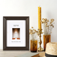 Cadre photo marron foncé en bois massif naturel fait à la main style nordique et élégant décor de table classique pour maison