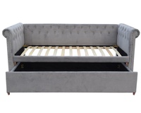 Muebles para el hogar, diseño moderno, sofá cama de 3 plazas, tejido de terciopelo, cama de día de estilo más grande