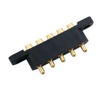 Conector de resorte PCB chapado en oro con pin pogo de paso de 1.27, 2.0, 2.54 mm, de 2P a 40P, para interconexión circular