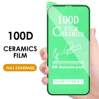 Protecteur d'écran en verre trempé en céramique de qualité AAA de haute qualité pour iPhone 13 14 15 téléphone portable 100D