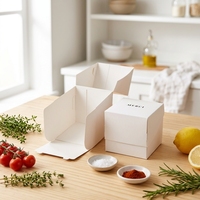 Boîte à gâteau en carton blanc de haute qualité, personnalisable, écologique, en matériaux recyclés, portable, étanche, réutilisable, emballage cadeau