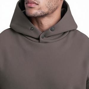 Sudadera con Capucha de Forro Polar para Hombre, Estilo Invernal, Unisex, Estampado Digital Sólido, Teñido Liso, Transpirable, Resistente al Viento, 100% Algodón - Product Image 1