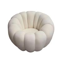 Chaise de salon de haute qualité avec un nouveau design en forme de citrouille, canapé une place - rose