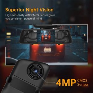 DDPAI Mola E3 1080P 128GB 10 pouces rétroviseur Dashcam 2K Ultra HD Dash 24H caméra de stationnement rétroviseur Dash Cam pour voiture - Product Image 5
