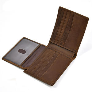 Cartera Corta de Cuero Genuino de Vaca Estilo Vintage, Cuero Crazy Horse para Hombre - Product Image 6