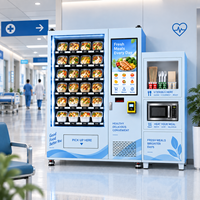 Mesin Penjual Makanan Otomatis Winnsen dengan Kabinet Pendingin dan Pilihan Kabinet Pemanas Microwave