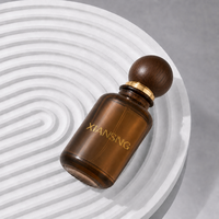 Flacons de parfum vides 50ml 30ml 100ml avec col serti, flacon de parfum rond ambré avec pompe spray pour parfum en stock