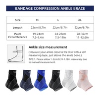 Chaussettes de soutien de la cheville 3D VBOSi 7487, manchon de compression pour la cheville entorse, soulagement de la fasciite plantaire, protection unisexe, soutien du pied