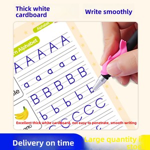 สมุดฝึกเขียน<span class=keywords><strong>ภาษา</strong></span>อังกฤษแบบเต็มหน้าสำหรับเด็ก ฝึกการควบคุมปากกา เสริมสร้างการเรียนรู้ด้านการเขียนตัวอักษร สำหรับเด็กเล็ก - Product Image 4