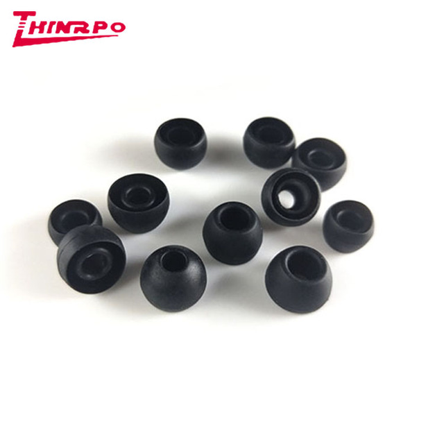 Reusable Black Music Wireless Earphone Silicone Rubber Ear Tips