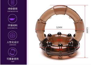 남성용 실리콘 조정 가능한 남근 큰 크기 게이 수탉 반지 섹스 토이 도매 - Product Image 2