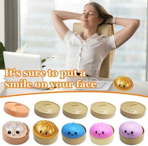 Cute Soft <b>Squishy</b> Dumpling Toy Squeeze Buns with Steamers Dumpling <b>Squishy</b> for Kids Adults Anxiety Relief and Party Favors - Product Image 2