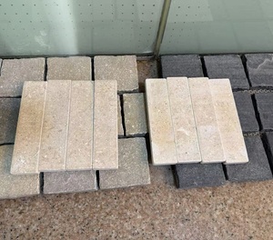 Carreaux <span class=keywords><strong>de</strong></span> pierre <span class=keywords><strong>de</strong></span> <span class=keywords><strong>bain</strong></span> en marbre naturel, pierre <span class=keywords><strong>de</strong></span> baton polie, beige clair, <span class=keywords><strong>calcaire</strong></span> beige du Jura pour crédence <span class=keywords><strong>de</strong></span> cuisine - Product Image 4