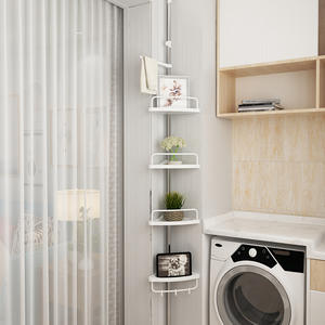 Organisateur <span class=keywords><strong>de</strong></span> <span class=keywords><strong>rangement</strong></span> en plastique pour salle <span class=keywords><strong>de</strong></span> bain, étagère <span class=keywords><strong>de</strong></span> <span class=keywords><strong>douche</strong></span> à tension d'angle, étagère murale, sans perçage, en acier inoxydable, télescopique - Product Image 3