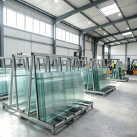 Kaca Pengaman Laminasi Dekorasi Industri Berkualitas Tinggi dengan Film PVB/SGP untuk Dinding Tirai Bangunan, Partisi, dan Balustrade, Garansi 3 Tahun