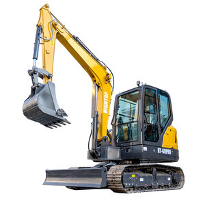 Mini-excavatrice sur chenilles HT60 de 6 tonnes (6000 kg) la plus vendue avec tarière, godet et fourche décompacteuse - Product Image 5