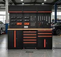 Gabinete de Herramientas Modular Resistente para Taller, Soluciones de Almacenamiento para Garaje, Banco de Trabajo Metálico Profesional para Taller de Reparación de Automóviles