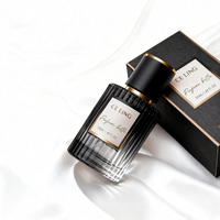 Flacon de parfum en verre de haute qualité 30ml 50ml 100ml Contenant vide avec pulvérisateur et couvercle Logo personnalisé et boîte cadeau disponibles