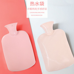 Plush PVC water-filled hot water bottle with rabbit design, thickened warm water bottle, winter heat compress, waist warmer, - Product Image 5