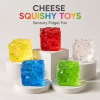 Bâtonnets de caoutchouc semi-transparents DIY en forme de fromage, souples et modelables, qui collent aux doigts, à faible rebond, anti-stress, cadeau, boîte surprise