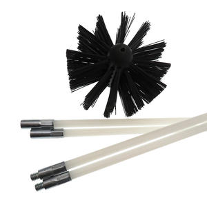 Kit de brosses de nettoyage de conduits de cheminée réglables de 100mm 24 pieds 18 tiges de balayage <span class=keywords><strong>Pellet</strong></span> Pole Dryer Kit de nettoyage d'évent Nylon Gap Clean - Product Image 1