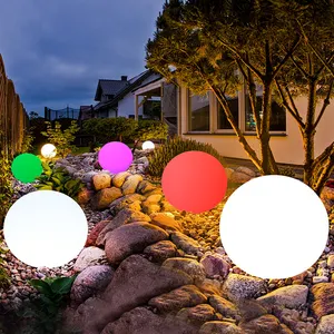 Luci da Giardino Impermeabili IP65 per Esterni, Lampada a Sfera LED <span class=keywords><strong>Solare</strong></span> Integrata, 16 Colori Cangianti, Batteria Ricaricabile - Product Image 1