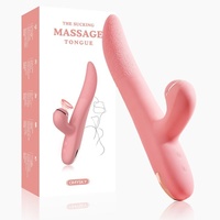 Vibrateur Lapin Rechargeable par USB avec Langue Réaliste, 10 Fréquences et Étanchéité Quotidienne pour Stimulation du Point G et Clitoridienne
