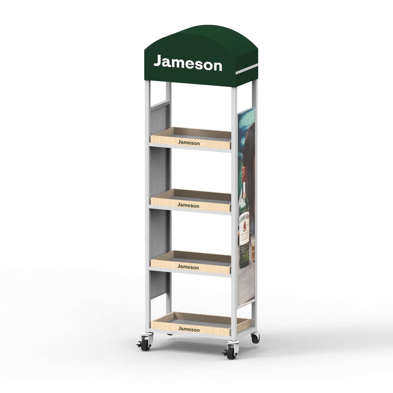 Hot Selling Modern Wooden Wine Display Shelf Floor Stand and Rack Customizable Logos for Store Display Stands — view 5