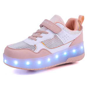 Chaussures à roulettes en mesh pour enfants avec roues lumineuses pour les jeux en plein air - Product Image 5