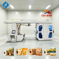 Machine d'impression flexographique automatique à 6 couleurs pour papier d'emballage cadeau, nappes, impression en rouleau grand format