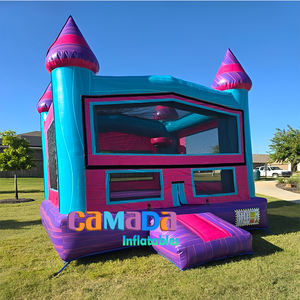 Château gonflable à thème palmier, location de fête commerciale, imperméable, écologique, capacité de 600 kg - Product Image 4