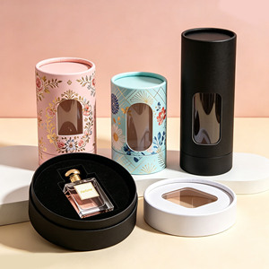 Recyclable Paper <b>Round</b> Circular Gift <b>Box</b> Rigid Customize logo Color Size - Product Image 1